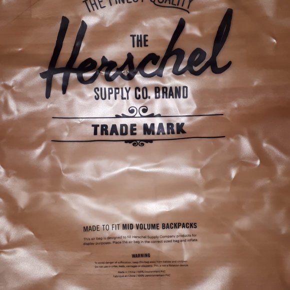 Herschel Supply Co. PVC Enviro Eco Backpack Air Cushion Filler Bag - Picture 2 of 3